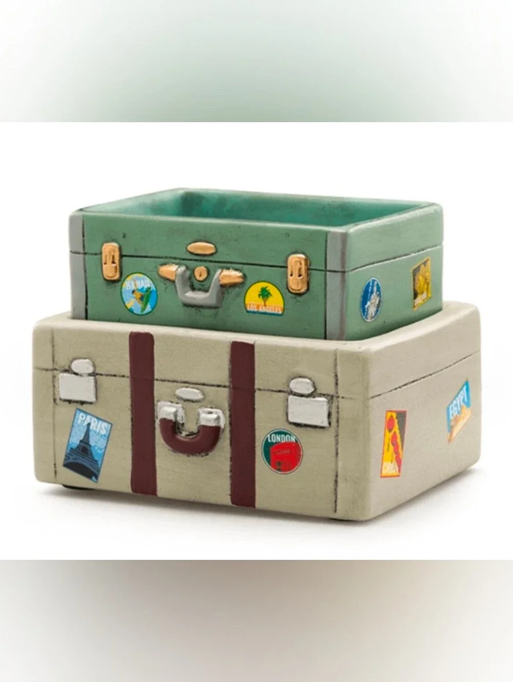 Scentsy Bon Voyage Warmer 2 Pc Luggage Trunk 1940 Style-Retired/RARE-NEW IN BOX